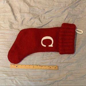 EUC Red stocking with letter C
